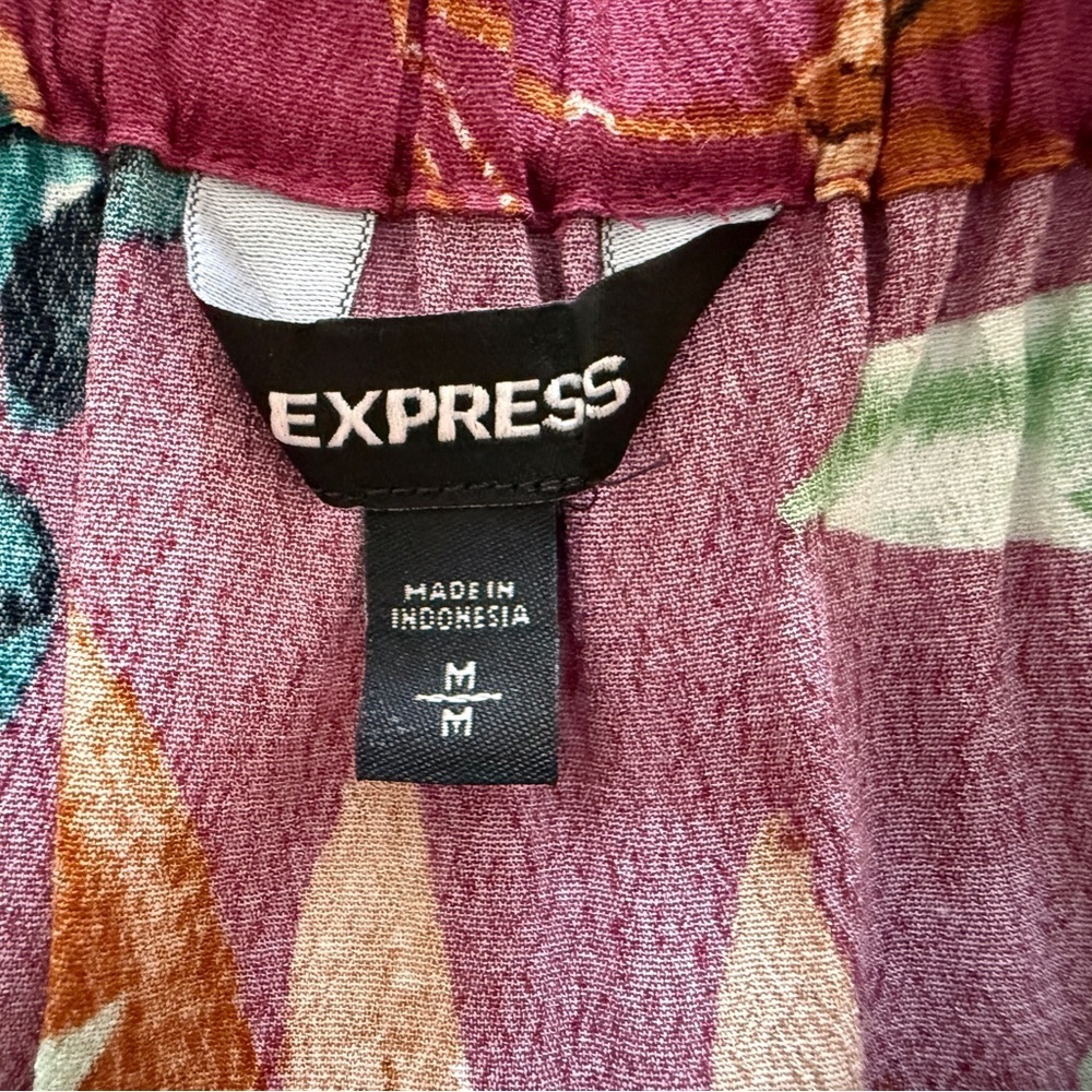 EXPRESS Tropical Romper Women M Medium - Picture 5 of 6